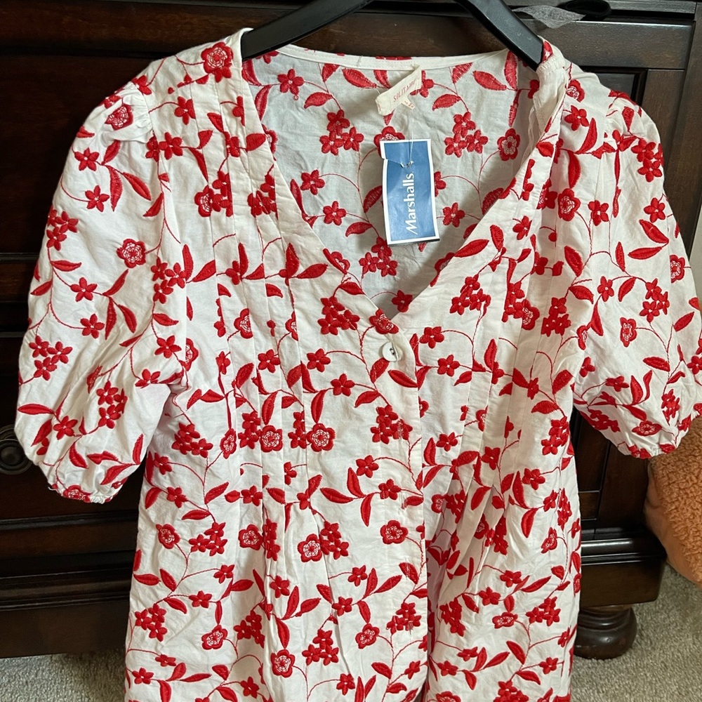 Cute button down boho top
